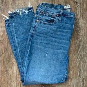 Madewell high rise slim crop boyjean
